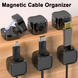 Magnetic Cable Organizer Clips – 12 Pack